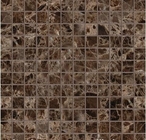 Dunkles Emperador-Marmor-Mosaik polierte zurechtgeschnittene Marmorfliesen für Wand-Fliese
