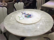 Eiszeit-Onyx-weißer Marmoronyx-hintergrundbeleuchtete halb Edelstein-Tischplatten