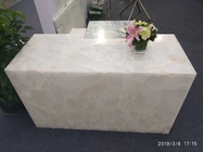 Eiszeit-Onyx-weißer Marmoronyx-hintergrundbeleuchtete halb Edelstein-Tischplatten