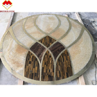 Kundenspezifischer Mosaikfußboden-Wasser-Jet Medallion Natural Wall Decorations-Marmor