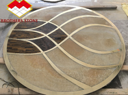 Kundenspezifischer Mosaikfußboden-Wasser-Jet Medallion Natural Wall Decorations-Marmor