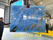 Hintergrundbeleuchteter blauer Crystal Jade Onyx Slab Marble Stone für Hintergrund