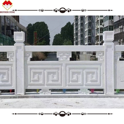 Lieferbedingungen FOB/CNF Weißmarmor Handrail Veranda Balkon Geländer Balustrade für Villa