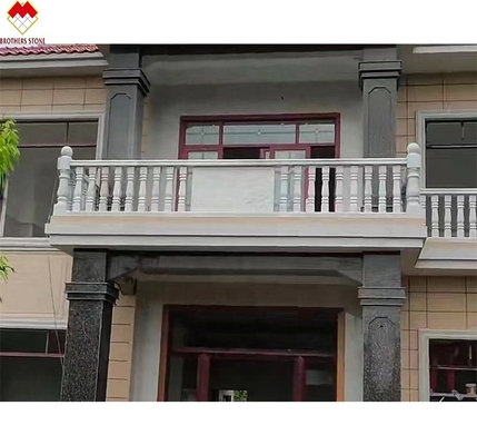 Lieferbedingungen FOB/CNF Weißmarmor Handrail Veranda Balkon Geländer Balustrade für Villa