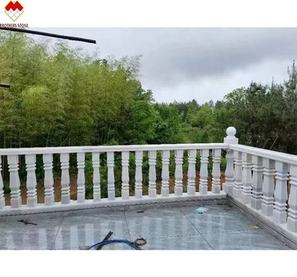 Lieferbedingungen FOB/CNF Weißmarmor Handrail Veranda Balkon Geländer Balustrade für Villa