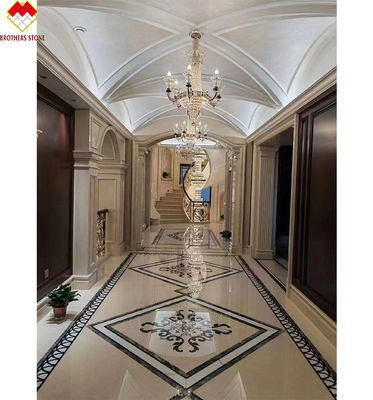 Individuell geschnittenes Wasserstrahl-Marmor-Medaillon für moderne Villen und Hotels