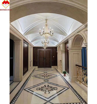 Individuell geschnittenes Wasserstrahl-Marmor-Medaillon für moderne Villen und Hotels