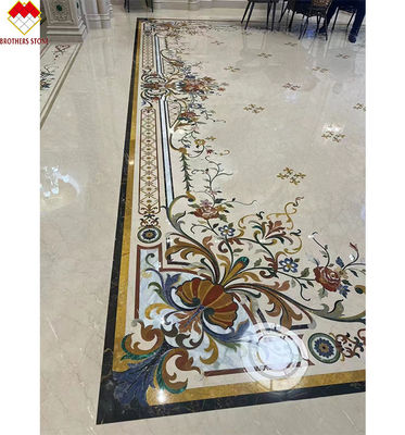 Individuell geschnittenes Wasserstrahl-Marmor-Medaillon für moderne Villen und Hotels