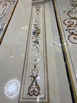 Individuell geschnittenes Wasserstrahl-Marmor-Medaillon für moderne Villen und Hotels