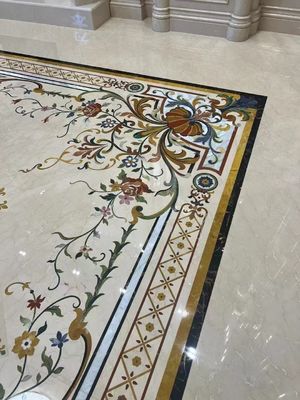 Individuell geschnittenes Wasserstrahl-Marmor-Medaillon für moderne Villen und Hotels