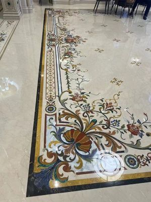 Individuell geschnittenes Wasserstrahl-Marmor-Medaillon für moderne Villen und Hotels