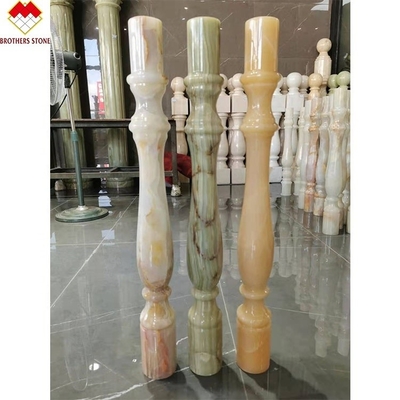 Maßgeschneidertes Hotel oder Villa Weißmarmor Alabaster Treppe Baluster Moderne Design Stil