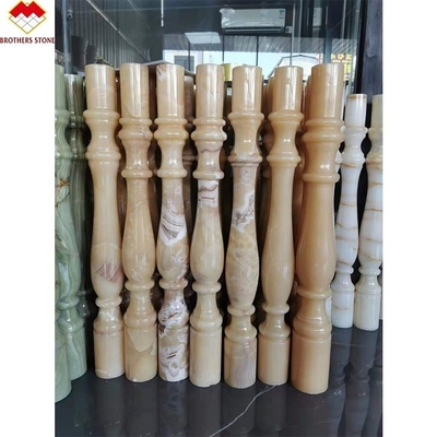 Maßgeschneidertes Hotel oder Villa Weißmarmor Alabaster Treppe Baluster Moderne Design Stil