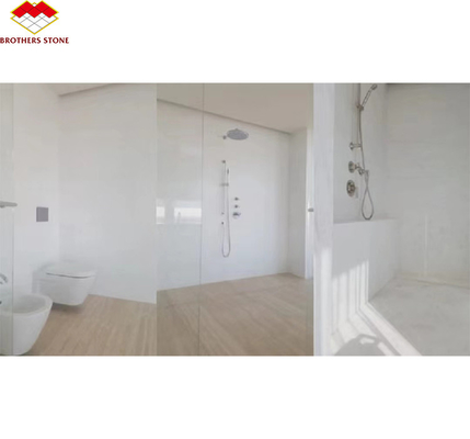Thassos Marmor Große Platte Moderne Naturstein für Hotelbadezimmer und Außenwandfliesen