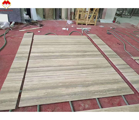 12x24 Zoll Größe Graue Venen Beige Travertin Bodenplatte in gutem Stil im modernen Design