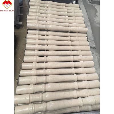 Elegante weiße Onyx-Marmor-Steinbaluster für Treppendekor in Nord- und Lateinamerika