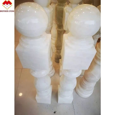 Weiß Onyx Marmorstein Granit Geländer Handränder Balauster Balustrade für Treppe in der Wohnung