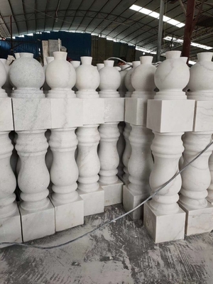 Treppengeländer Handgriffe Weiße Marmorstein Granit Geländer Handgriffe Steinbalustrade
