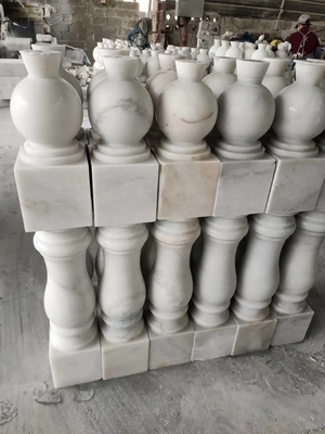 Treppengeländer Handgriffe Weiße Marmorstein Granit Geländer Handgriffe Steinbalustrade