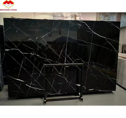 Modern Design Hotel Nero Marquina Große Platte Zimbabwe Schwarzer Marmor Fußboden und Treppe