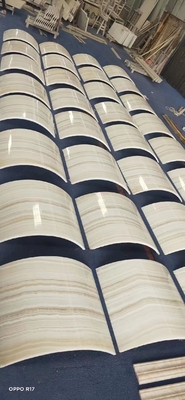 Innenwaschbecken Komponente Durchsichtig Weißgold Venen Holz Blick Onyx Marmorplatte für Grade Wand- und Bodenfliesen