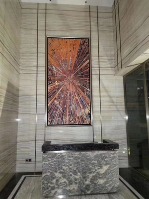 Innenwaschbecken Komponente Durchsichtig Weißgold Venen Holz Blick Onyx Marmorplatte für Grade Wand- und Bodenfliesen