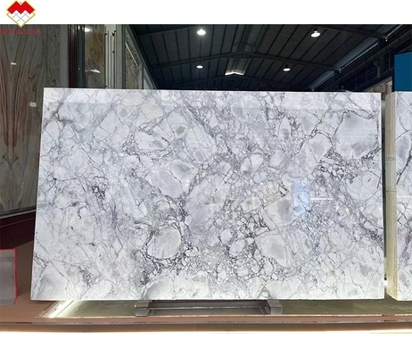 Brüder Stein Moderne Calacatta Borghini Weißmarmor Quarzit Platte für Villa Boden