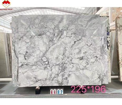 Brüder Stein Moderne Calacatta Borghini Weißmarmor Quarzit Platte für Villa Boden