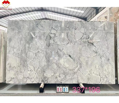 Brüder Stein Moderne Calacatta Borghini Weißmarmor Quarzit Platte für Villa Boden