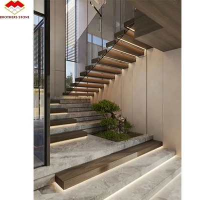 Innere Wohnmöbel Treppe Schritt Licht Design mit modernem künstlich gesintertem Stein
