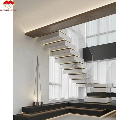 Innere Wohnmöbel Treppe Schritt Licht Design mit modernem künstlich gesintertem Stein