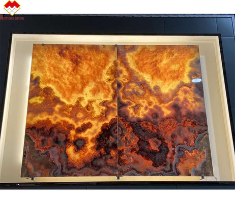 Moderne Design Rot Drachen Jade Onyx Schieferwand Panel Fußbodenfliesen für Grade Schmuck