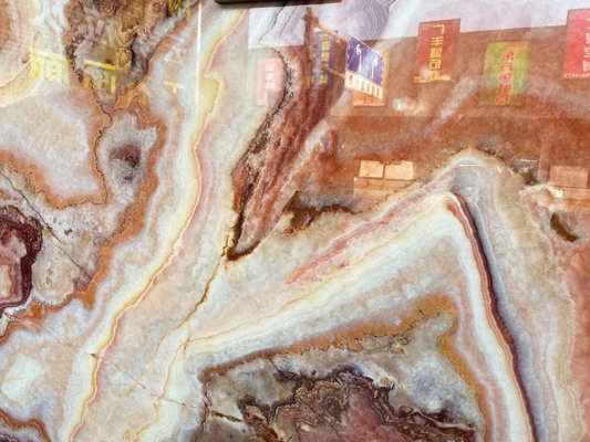 Moderne Design Rot Drachen Jade Onyx Schieferwand Panel Fußbodenfliesen für Grade Schmuck