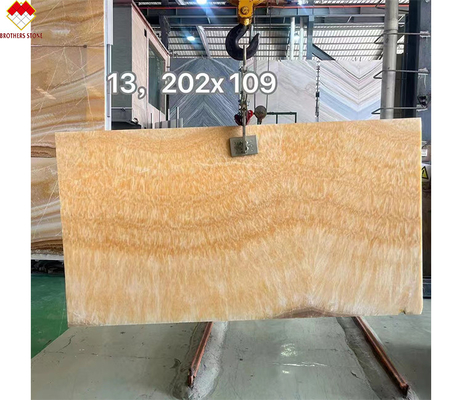 Modernes Design Durchsichtig Onyx Beige Marmor Gelb Honig Onyx Platte für Villa Tischplatte