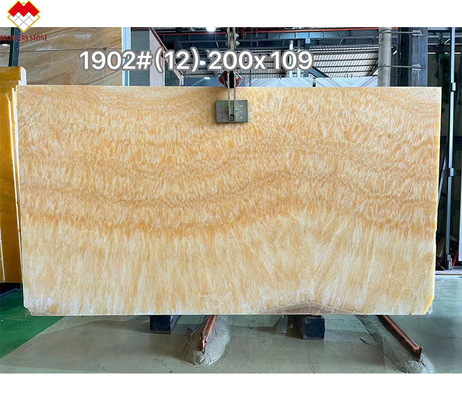 Modernes Design Durchsichtig Onyx Beige Marmor Gelb Honig Onyx Platte für Villa Tischplatte