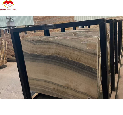 Hotelbad Wandplatte und Waschbecken aus Naturstein Onyx Marmor