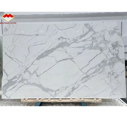 Modernes Design Italien Weiße Calacatta Marmorplatte für Küchentisch und Wandplatte