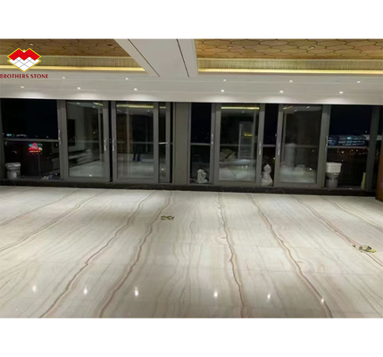 Moderner Hoteldesign-Stil Transparente weiße Jade-Marmorplatte für Wand und Boden