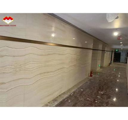 Moderner Hoteldesign-Stil Transparente weiße Jade-Marmorplatte für Wand und Boden