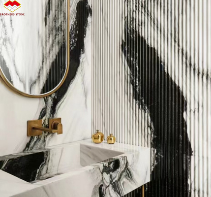 Moderne Design-Stil Panda Weißmarmor Erhöhen Sie Ihre Hotelwand Boden und Treppen Fliesen