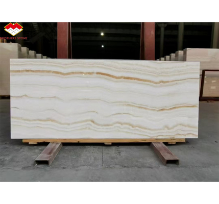 Modernes Design Hotel Bad Wandpaneel mit Hintergrundbeleuchtung Naturstein Weiß Onyx Marmor