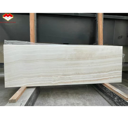 Modernes Design Hotel Bad Wandpaneel mit Hintergrundbeleuchtung Naturstein Weiß Onyx Marmor