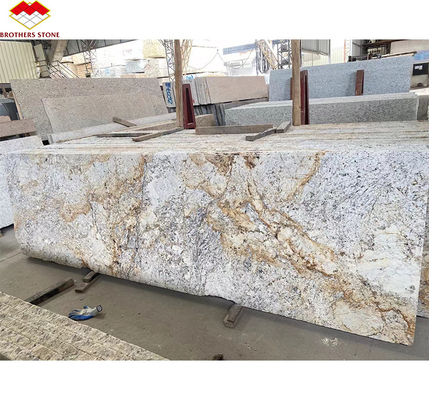 Luxus Gold Granit Stein Große Platten geschliffen poliert für Villa Treppe Grafikdesign