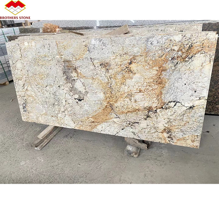 Luxus Gold Granit Stein Große Platten geschliffen poliert für Villa Treppe Grafikdesign