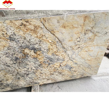 Luxus Gold Granit Stein Große Platten geschliffen poliert für Villa Treppe Grafikdesign