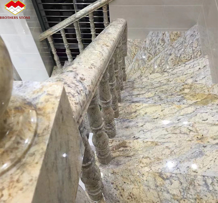 Luxus Gold Granit Stein Große Platten geschliffen poliert für Villa Treppe Grafikdesign