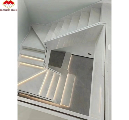 Innere Villa Moderne Natursteintreppe Design für polierte gerade Stufen