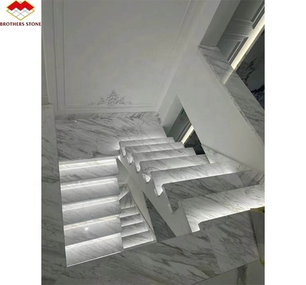 Innere Villa Moderne Natursteintreppe Design für polierte gerade Stufen