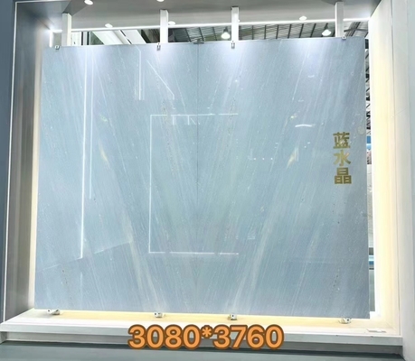 Brasilien Blau-Kristall-Quarzit-Marmor-Stein-Hintergrundbeleuchtung-Slab für moderne Vanity-Schreibtisch
