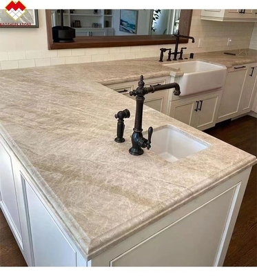 Leichtbeige Natur Taj Mahal Marmorstein Arbeitsplatten und Tischplatten Design aus Brasilien